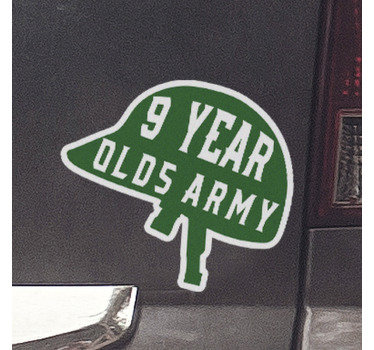 Naklejka na samochód wojskowy chełm personalizowana - TenStickers