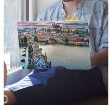 Prague notebook vinyl nálepka - TenStickers