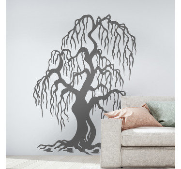 Vinilo decorativo de sauce en invierno - TenVinilo