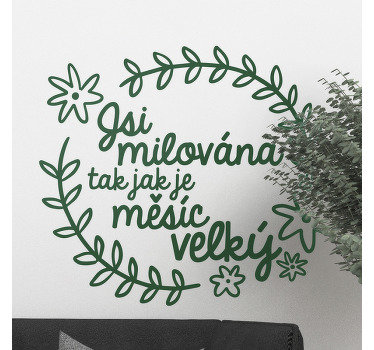 Jste milovaní domácí textové nálepky na zeď - TenStickers