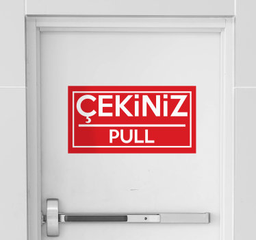 Kapı tabela vinil sticker çekin - TenStickers