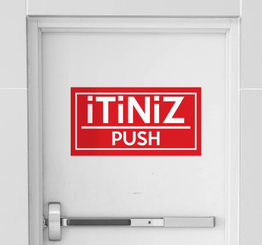 Itme kapı ikonik vinil sticker - TenStickers