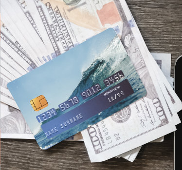 Vinilo adhesivo para tarjeta ola de mar - TenVinilo