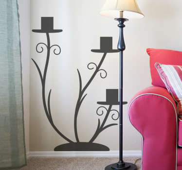 Decorative Candle Holder Sticker - TenStickers