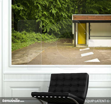 Photo Mural -&nbsp;Latent Estudi Photography. Shot of a motel in the forest. Available in various sizes.&nbsp;