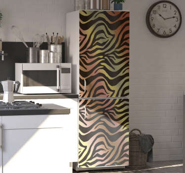 Fabuloso autocolante para frigorífico zebra vintage - TenStickers