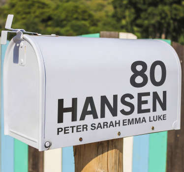 Tilpassbar postboks hjemme tekst veggoverføringsbilde - Tenstickers