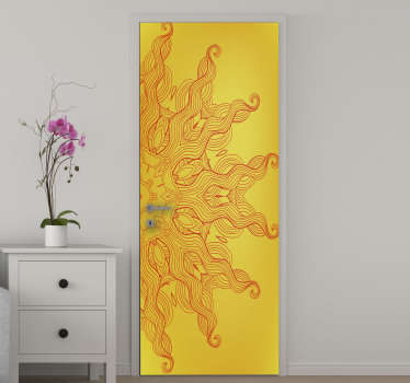 Arabesque sun vinyl decal - TenStickers