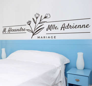 Sticker mariage personnalisable - TenStickers