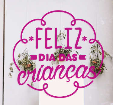 Autocolante para montras Nuvem Feliz Dia das Crianças - TenStickers
