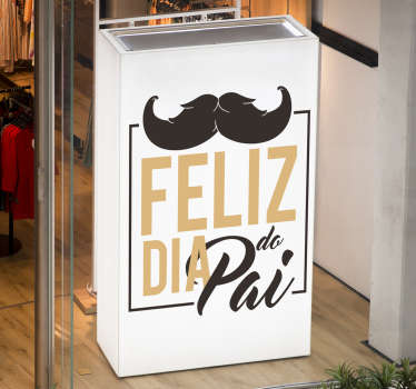 Vinil decorativo para montras Quadro Feliz Dia do Pai  - TenStickers