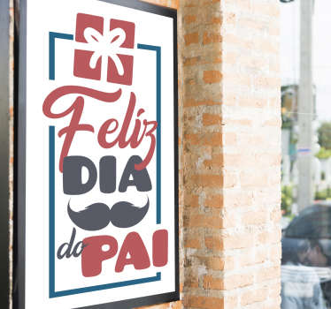 Autocolante para montras Presente Feliz Dia do Pai - TenStickers