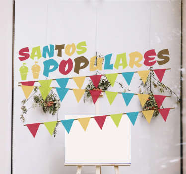 Autocolante para montras Santos Populares - TenStickers