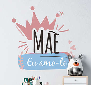 Vinil decorativo Mãe, Eu Amo-te - TenStickers
