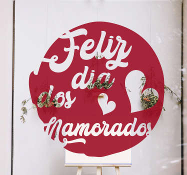 Autocolante para montras redondo do Dia dos namorados - TenStickers