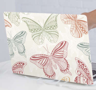 Sticker ordinateur Papillons colorés décoratifs - TenStickers