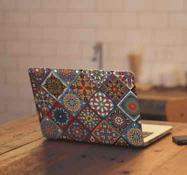 Colorful Tile Patterns laptop skin - TenStickers