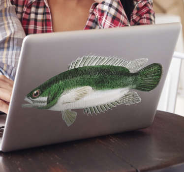 Sticker ordinateur portable Poisson - TenStickers