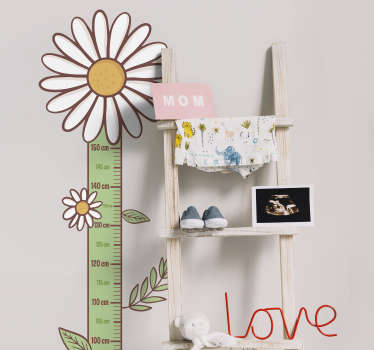 Marjetica rože višina grafikona stenske nalepke - TenStickers