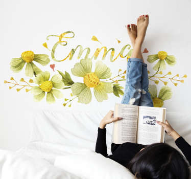 名前カスタムデカールと野生植物ヴィンテージ - TENSTICKERS