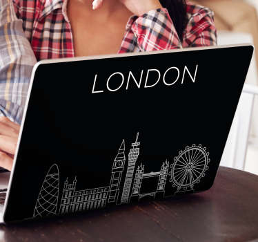 London on Laptop laptop decal - TenStickers
