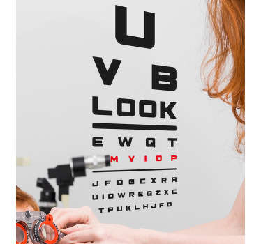 眼科检查墙贴 - TenStickers