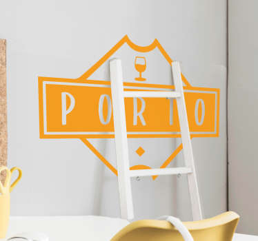 Vinil de cidades e países Letras do porto - TenStickers