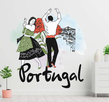 Autocolante decorativo Portugal em aquarela - TenStickers