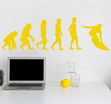 Vinil decorativo de surf Evolução surfista - TenStickers