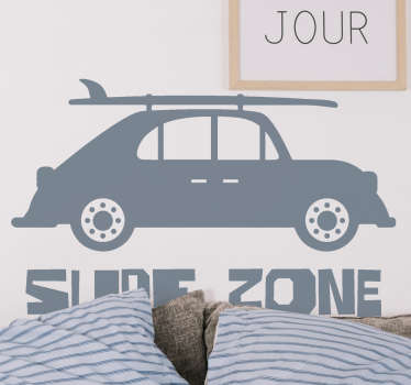 Autocollant sticker surf zone surf - TenStickers