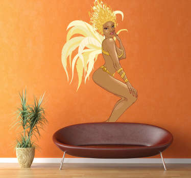Seductive Woman Wall Sticker - TenStickers