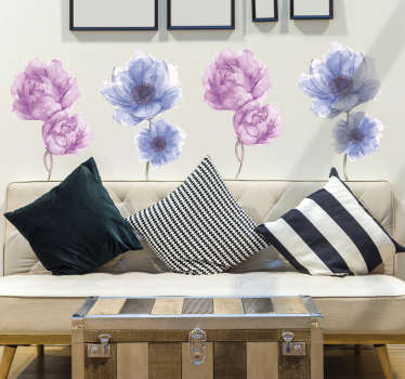 Květiny květina nálepka na zeď - TenStickers