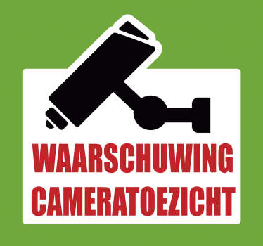 Waarschuwing- cameratoezicht vinyl teken zelfklevende sticker - TenStickers
