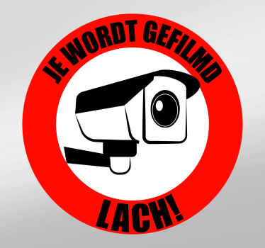 Wordt gefilmd -lach sticker - TenStickers