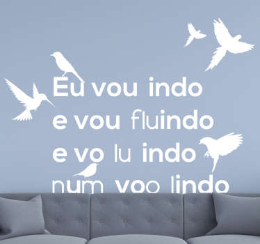 Vinil decorativo motivacional Fluindo - TenStickers