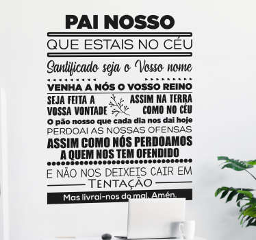 adesivos decorativos oração santo pai - TenStickers