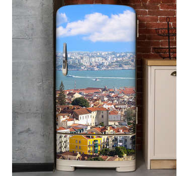 autocolante de vinil geladeira lisboa - TenStickers