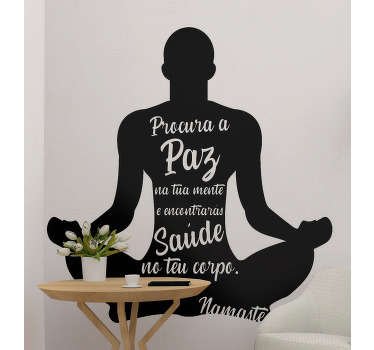 Autocolante decorativo motivacional namasté - TenStickers
