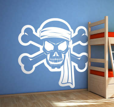 Wandtattoo maritim Jugendzimmer Totenkopf Pirat - TenStickers