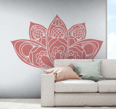 Lotusblume Mandala Blumen Wandaufkleber - TenStickers