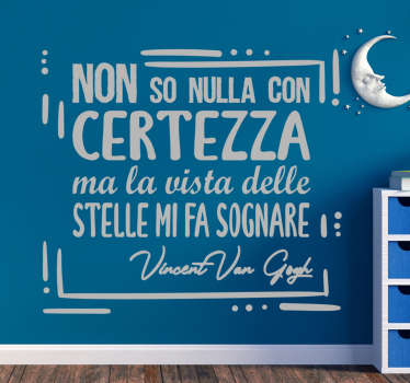 Autoadesivo del vinile di citazione di van gogh - TenStickers