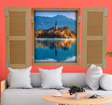 Nalepka za stene z vizualnimi učinki iz 3d jezera - TenStickers