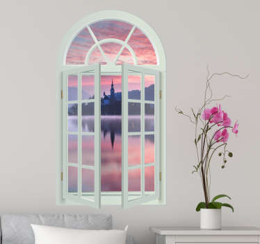 Nalepka za stene iz blebe cerkve z vizualnimi učinki - TenStickers