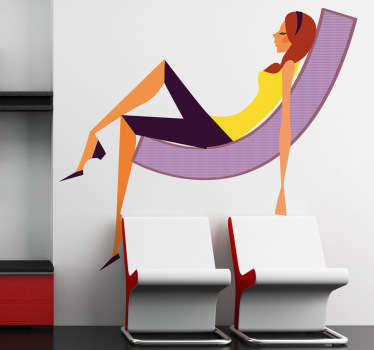 Relaxing Female Figure wall sticker - TenStickers