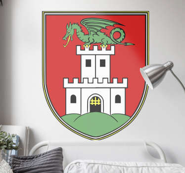 Nalepka grba ljubljana flag - TenStickers