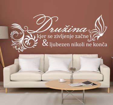 Nalepka stene družinskega doma - TenStickers