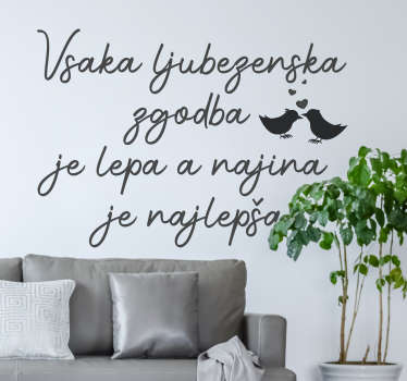 Ljubezenska zgodba ljubezen nalepka vinil - TenStickers