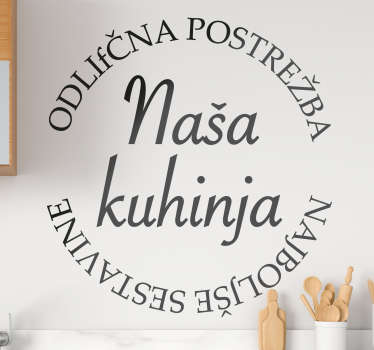Nalepka stene naše kuhinje za dom - TenStickers