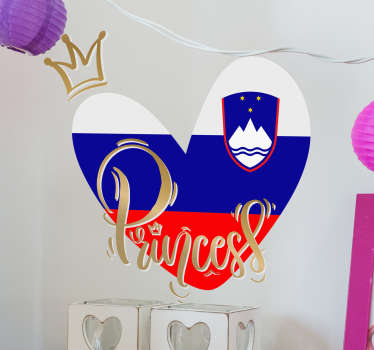 Nalepka zastave slovenske princese - TenStickers