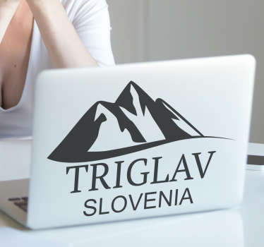 Triglav črno-bela nalepka za prenosnik - TenStickers